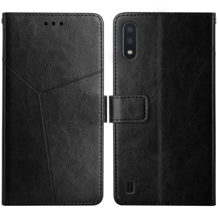 For Samsung Galaxy M10 / A10 Y Stitching Horizontal Flip Leather Case with Holder & Card Slots & Wallet & Photo Frame