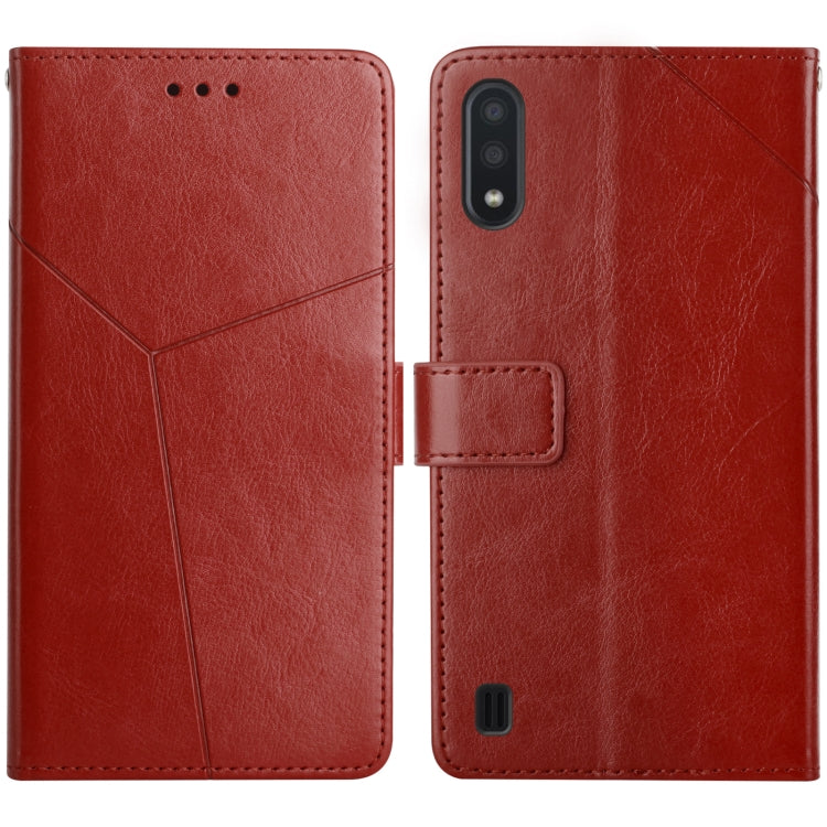 For Samsung Galaxy M10 / A10 Y Stitching Horizontal Flip Leather Case with Holder & Card Slots & Wallet & Photo Frame