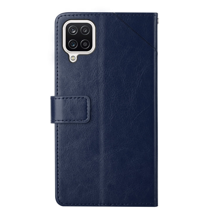 For Samsung Galaxy M12 / F12 Y Stitching Horizontal Flip Leather Case with Holder & Card Slots & Wallet & Photo Frame