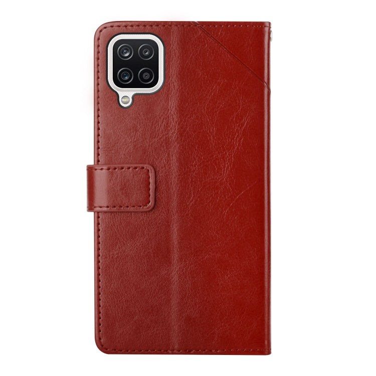 For Samsung Galaxy M12 / F12 Y Stitching Horizontal Flip Leather Case with Holder & Card Slots & Wallet & Photo Frame