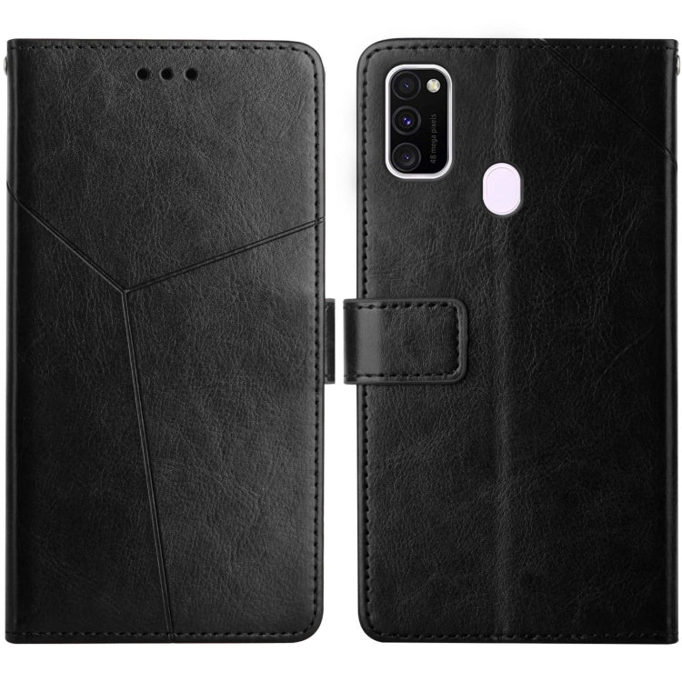 For Samsung Galaxy M21 / M30s Y Stitching Horizontal Flip Leather Case with Holder & Card Slots & Wallet & Photo Frame