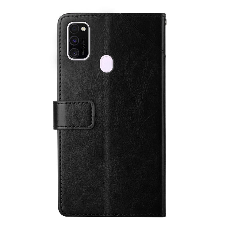For Samsung Galaxy M21 / M30s Y Stitching Horizontal Flip Leather Case with Holder & Card Slots & Wallet & Photo Frame
