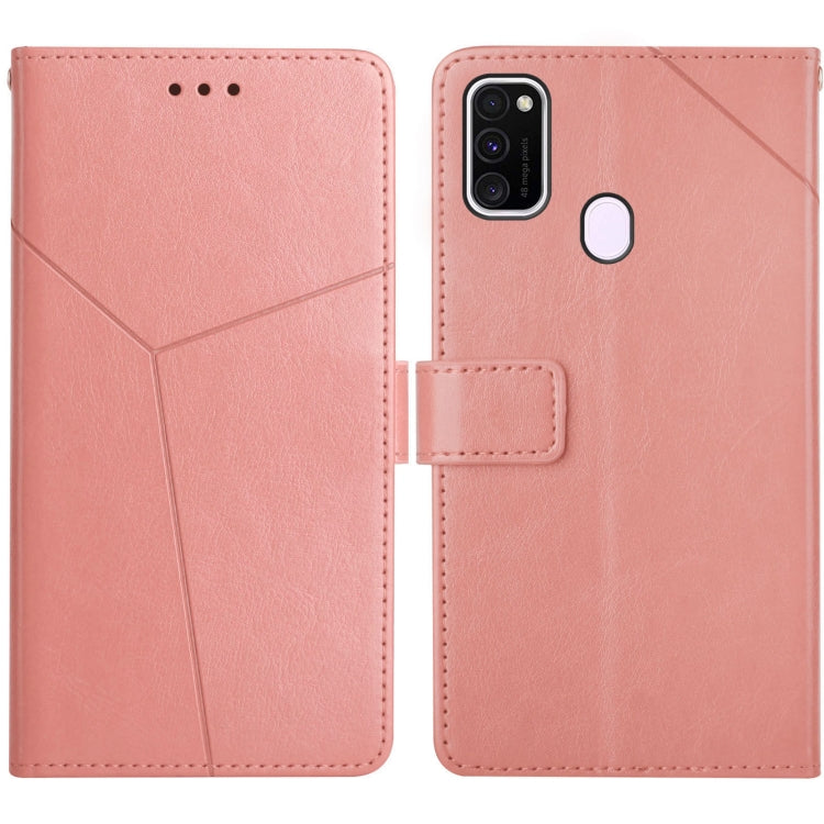 For Samsung Galaxy M21 / M30s Y Stitching Horizontal Flip Leather Case with Holder & Card Slots & Wallet & Photo Frame