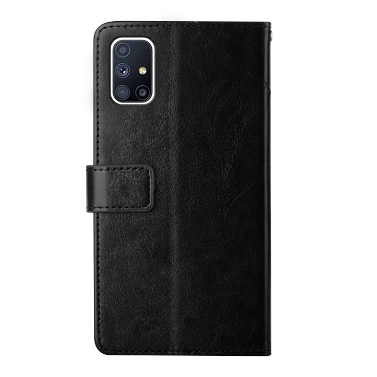 For Samsung Galaxy M51 Y Stitching Horizontal Flip Leather Case with Holder & Card Slots & Wallet & Photo Frame