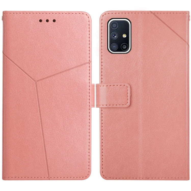 For Samsung Galaxy M51 Y Stitching Horizontal Flip Leather Case with Holder & Card Slots & Wallet & Photo Frame
