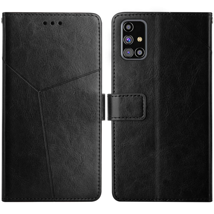 For Samsung Galaxy M31s Y Stitching Horizontal Flip Leather Case with Holder & Card Slots & Wallet & Photo Frame