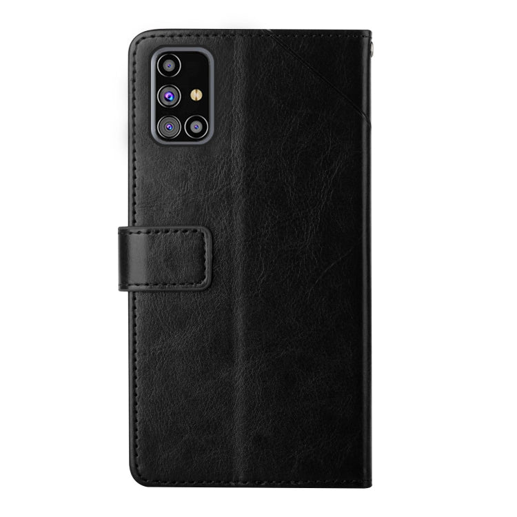 For Samsung Galaxy M31s Y Stitching Horizontal Flip Leather Case with Holder & Card Slots & Wallet & Photo Frame