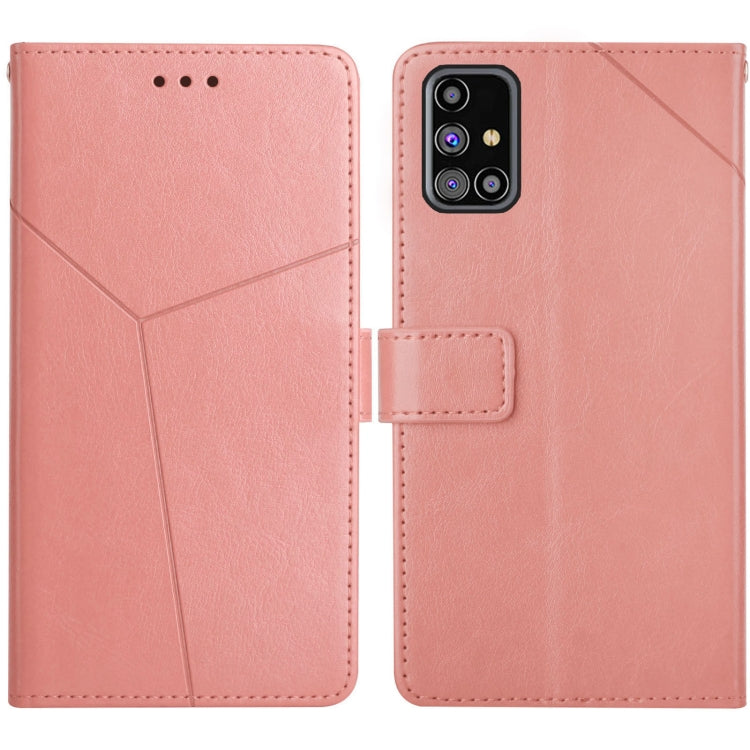 For Samsung Galaxy M31s Y Stitching Horizontal Flip Leather Case with Holder & Card Slots & Wallet & Photo Frame