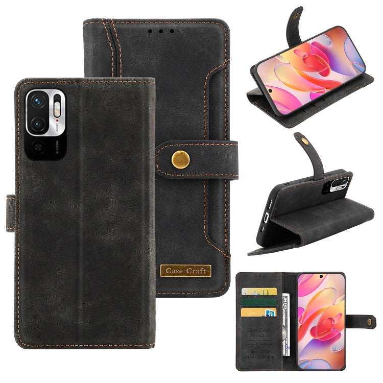 For Xiaomi Redmi Note 10 5G / Poco M3 Pro / Redmi Note 10T Copper Buckle Flip Leather Phone Case