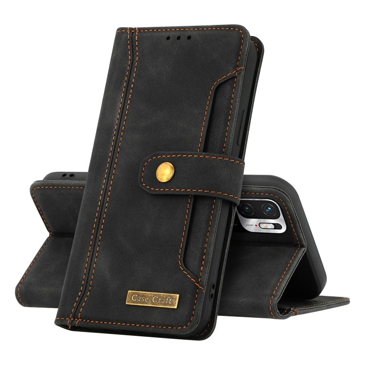 For Xiaomi Redmi Note 10 5G / Poco M3 Pro / Redmi Note 10T Copper Buckle Flip Leather Phone Case