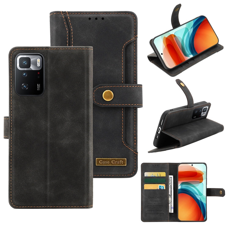For Xiaomi Redmi Note 10 Pro 5G / Poco X3 GT Copper Buckle Flip Leather Phone Case