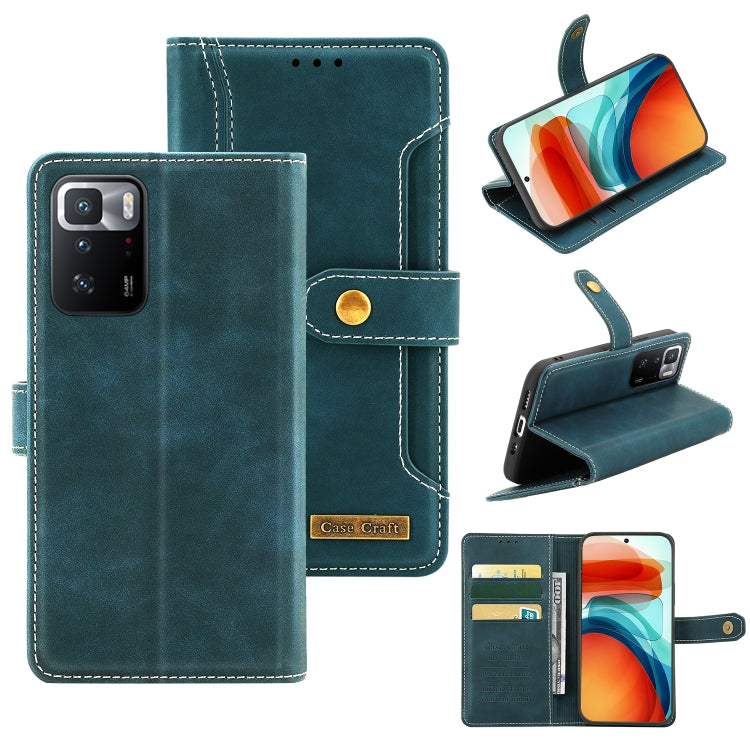 For Xiaomi Redmi Note 10 Pro 5G / Poco X3 GT Copper Buckle Flip Leather Phone Case