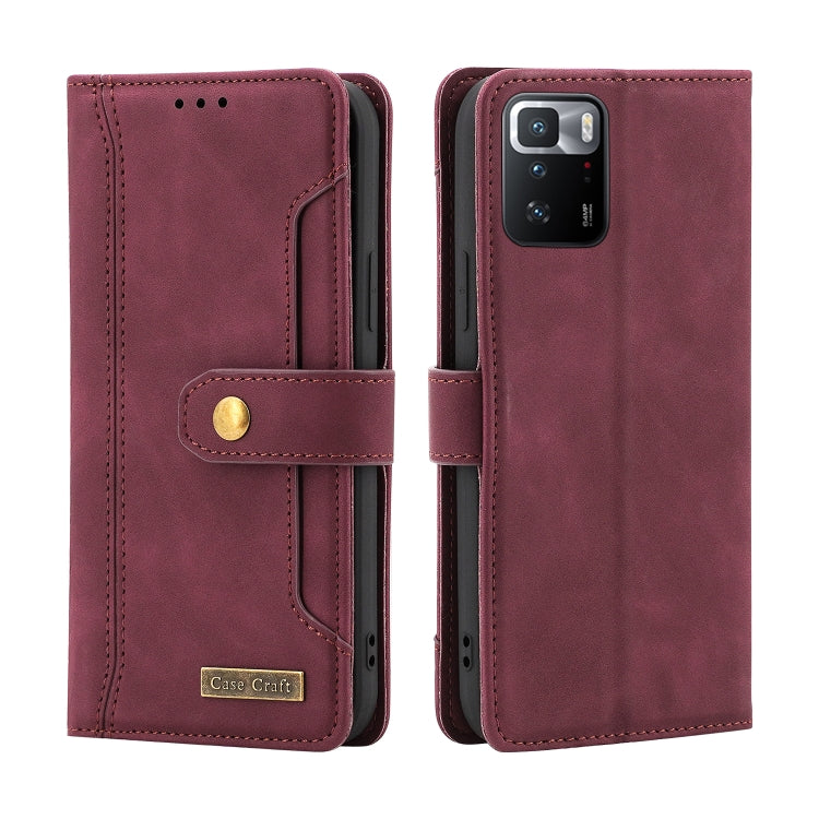 For Xiaomi Redmi Note 10 Pro 5G / Poco X3 GT Copper Buckle Flip Leather Phone Case