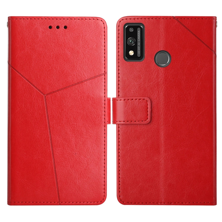 For Honor 9X Lite Y Stitching Horizontal Flip Leather Phone Case with Holder & Card Slots & Wallet & Photo Frame