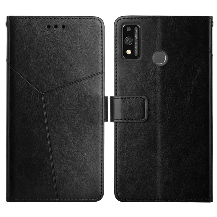 For Honor 9X Lite Y Stitching Horizontal Flip Leather Phone Case with Holder & Card Slots & Wallet & Photo Frame