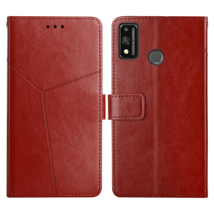 For Honor 9X Lite Y Stitching Horizontal Flip Leather Phone Case with Holder & Card Slots & Wallet & Photo Frame