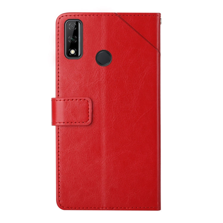For Honor Y8s Y Stitching Horizontal Flip Leather Phone Case with Holder & Card Slots & Wallet & Photo Frame