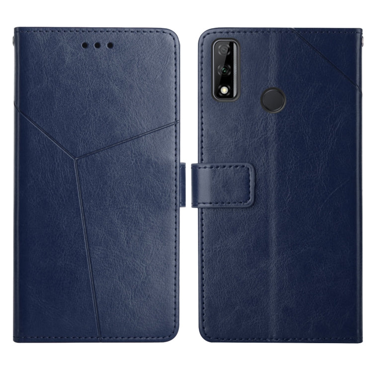 For Honor Y8s Y Stitching Horizontal Flip Leather Phone Case with Holder & Card Slots & Wallet & Photo Frame