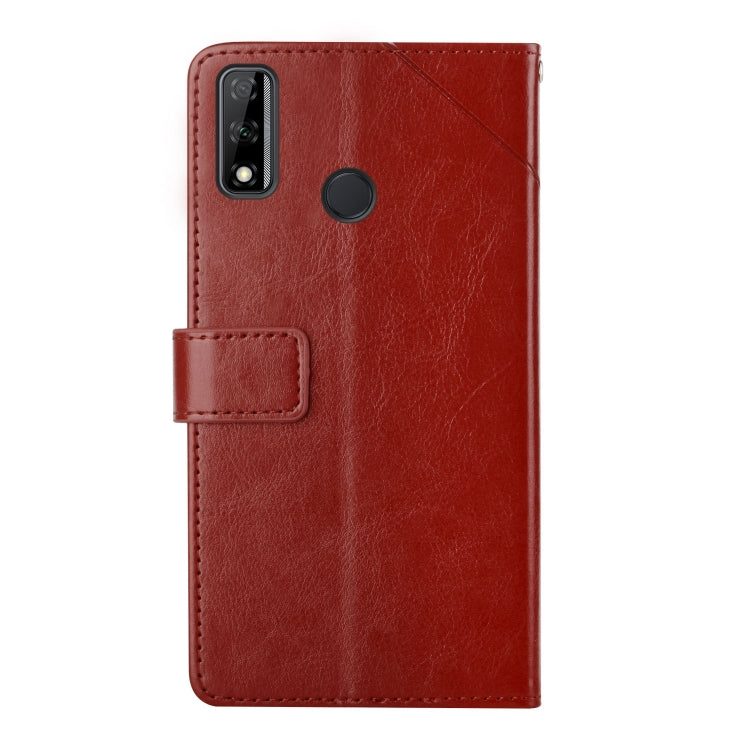 For Honor Y8s Y Stitching Horizontal Flip Leather Phone Case with Holder & Card Slots & Wallet & Photo Frame