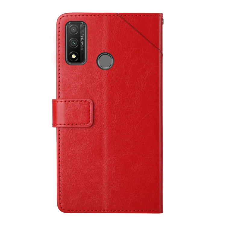 For Huawei P Smart 2020 Y Stitching Horizontal Flip Leather Phone Case with Holder & Card Slots & Wallet & Photo Frame