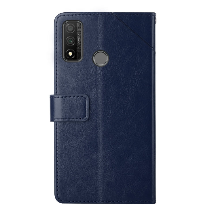 For Huawei P Smart 2020 Y Stitching Horizontal Flip Leather Phone Case with Holder & Card Slots & Wallet & Photo Frame
