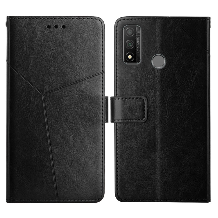 For Huawei P Smart 2020 Y Stitching Horizontal Flip Leather Phone Case with Holder & Card Slots & Wallet & Photo Frame