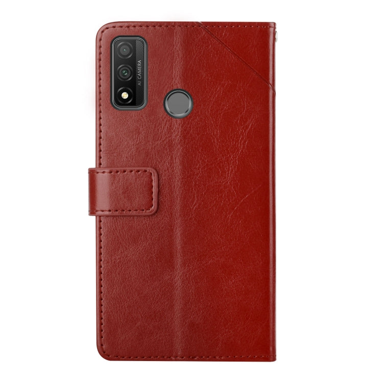 For Huawei P Smart 2020 Y Stitching Horizontal Flip Leather Phone Case with Holder & Card Slots & Wallet & Photo Frame