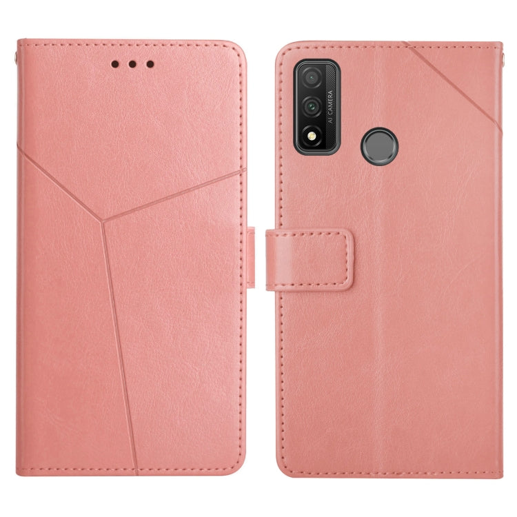 For Huawei P Smart 2020 Y Stitching Horizontal Flip Leather Phone Case with Holder & Card Slots & Wallet & Photo Frame