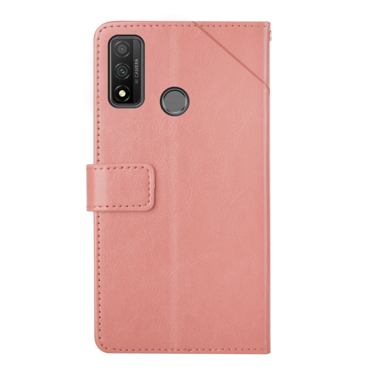 For Huawei P Smart 2020 Y Stitching Horizontal Flip Leather Phone Case with Holder & Card Slots & Wallet & Photo Frame