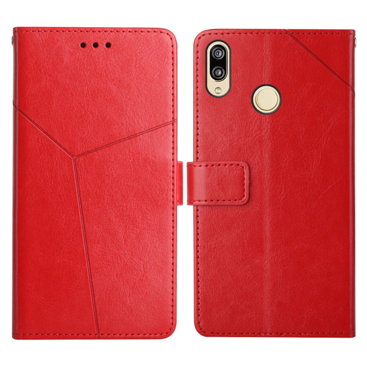 For Huawei P20 Lite Y Stitching Horizontal Flip Leather Phone Case with Holder & Card Slots & Wallet & Photo Frame