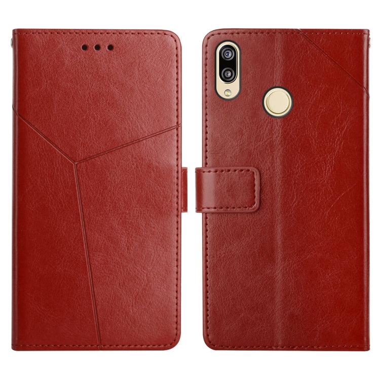For Huawei P20 Lite Y Stitching Horizontal Flip Leather Phone Case with Holder & Card Slots & Wallet & Photo Frame