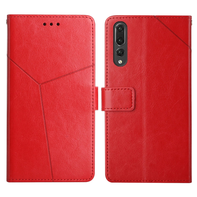 For Huawei P20 Pro Y Stitching Horizontal Flip Leather Phone Case with Holder & Card Slots & Wallet & Photo Frame