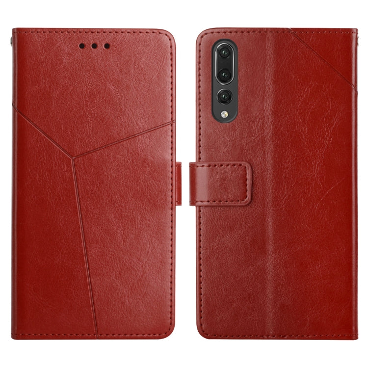 For Huawei P20 Pro Y Stitching Horizontal Flip Leather Phone Case with Holder & Card Slots & Wallet & Photo Frame