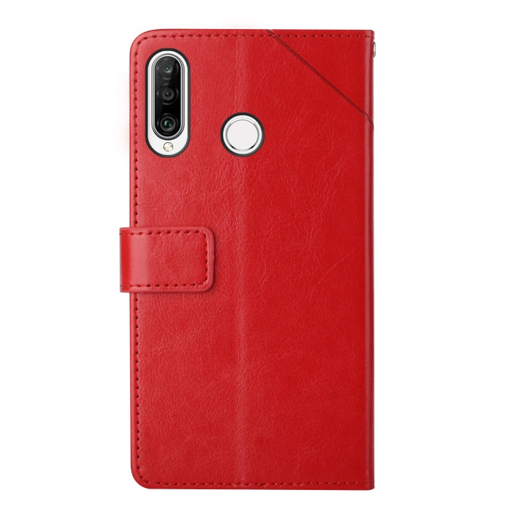 For Huawei P30 Lite Y Stitching Horizontal Flip Leather Phone Case with Holder & Card Slots & Wallet & Photo Frame
