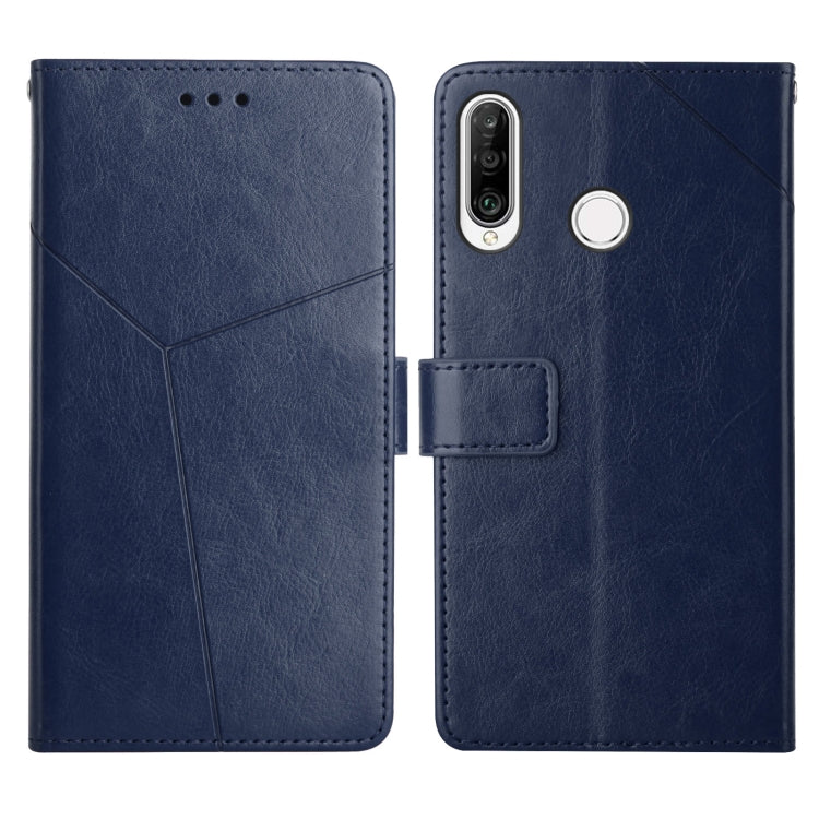 For Huawei P30 Lite Y Stitching Horizontal Flip Leather Phone Case with Holder & Card Slots & Wallet & Photo Frame