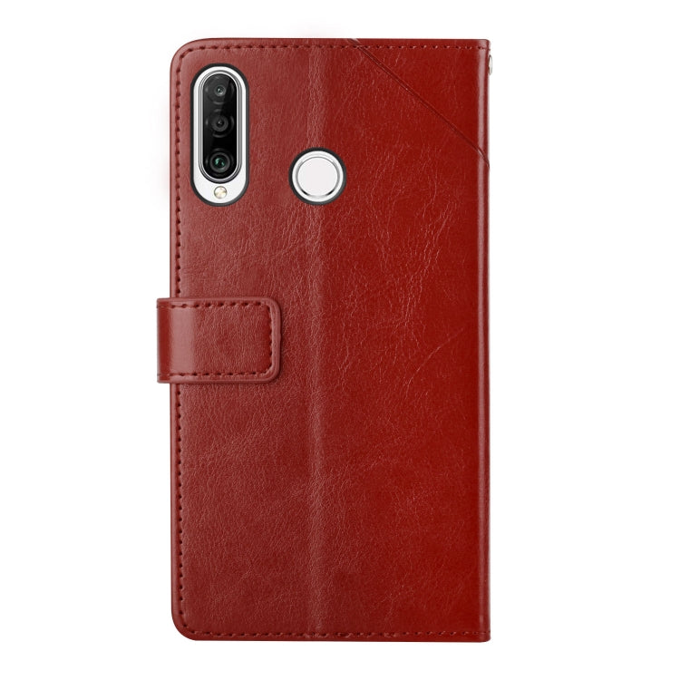 For Huawei P30 Lite Y Stitching Horizontal Flip Leather Phone Case with Holder & Card Slots & Wallet & Photo Frame