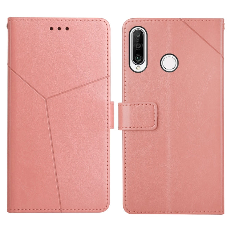 For Huawei P30 Lite Y Stitching Horizontal Flip Leather Phone Case with Holder & Card Slots & Wallet & Photo Frame
