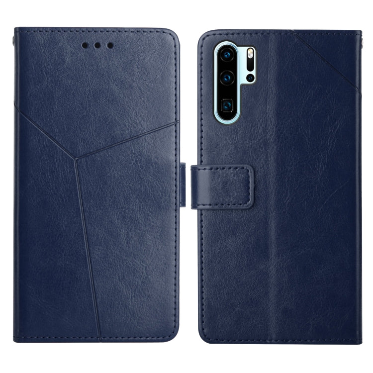 For Huawei P30 Pro Y Stitching Horizontal Flip Leather Phone Case with Holder & Card Slots & Wallet & Photo Frame