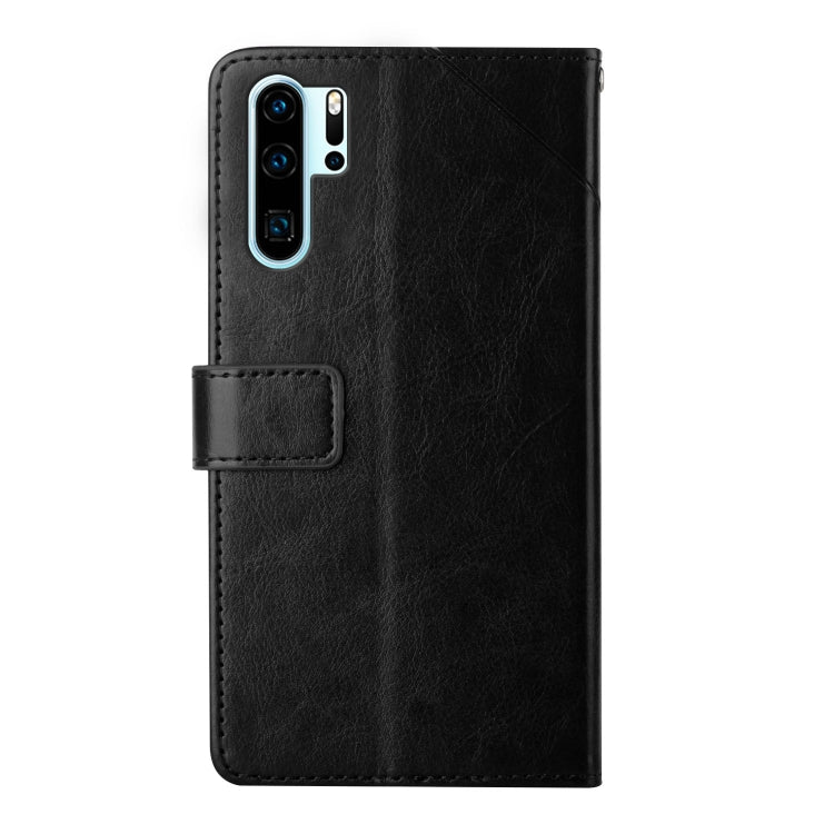 For Huawei P30 Pro Y Stitching Horizontal Flip Leather Phone Case with Holder & Card Slots & Wallet & Photo Frame