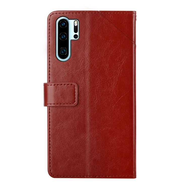 For Huawei P30 Pro Y Stitching Horizontal Flip Leather Phone Case with Holder & Card Slots & Wallet & Photo Frame