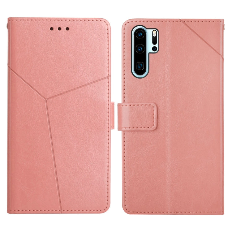 For Huawei P30 Pro Y Stitching Horizontal Flip Leather Phone Case with Holder & Card Slots & Wallet & Photo Frame