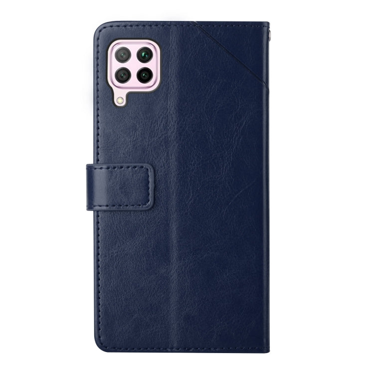 For Huawei P40 Lite Y Stitching Horizontal Flip Leather Phone Case with Holder & Card Slots & Wallet & Photo Frame