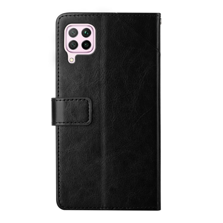 For Huawei P40 Lite Y Stitching Horizontal Flip Leather Phone Case with Holder & Card Slots & Wallet & Photo Frame