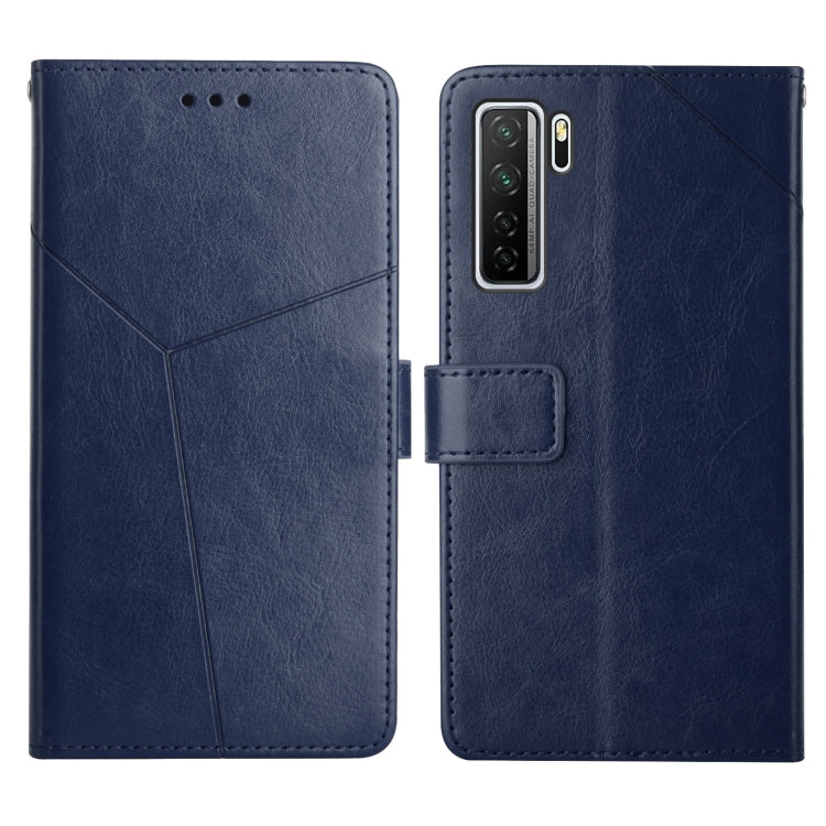 For Huawei P40 Lite 5G Y Stitching Horizontal Flip Leather Phone Case with Holder & Card Slots & Wallet & Photo Frame