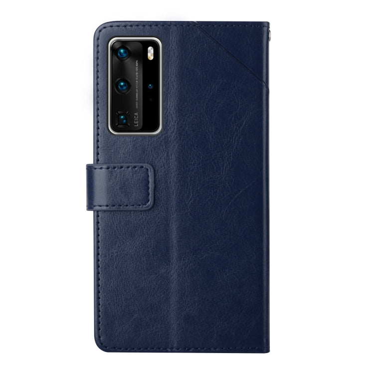 For Huawei P40 Pro Y Stitching Horizontal Flip Leather Phone Case with Holder & Card Slots & Wallet & Photo Frame