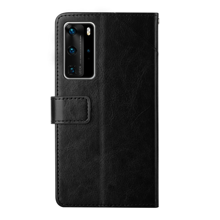 For Huawei P40 Pro Y Stitching Horizontal Flip Leather Phone Case with Holder & Card Slots & Wallet & Photo Frame
