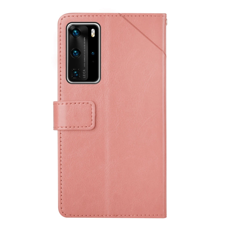 For Huawei P40 Pro Y Stitching Horizontal Flip Leather Phone Case with Holder & Card Slots & Wallet & Photo Frame