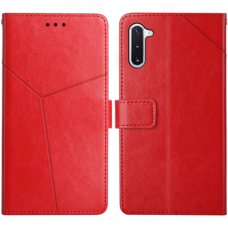 For Samsung Galaxy Note10 Y Stitching Horizontal Flip Leather Case with Holder & Card Slots & Wallet & Photo Frame