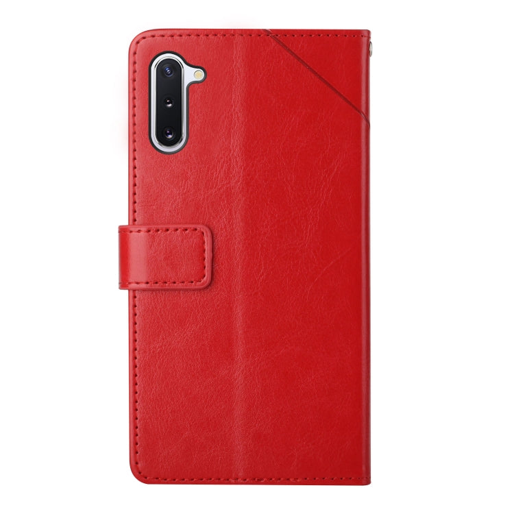 For Samsung Galaxy Note10 Y Stitching Horizontal Flip Leather Case with Holder & Card Slots & Wallet & Photo Frame