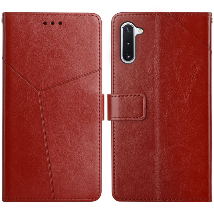 For Samsung Galaxy Note10 Y Stitching Horizontal Flip Leather Case with Holder & Card Slots & Wallet & Photo Frame